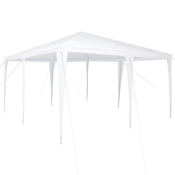Grote foto vidaxl partytent wit 400 x 400 x 266 cm polyethyleen en staal tuin en terras overige tuin en terras