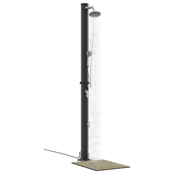 Grote foto vidaxl buitenzonne douche zwart 217 cm pvc en aluminium tuin en terras zwembaden toebehoren