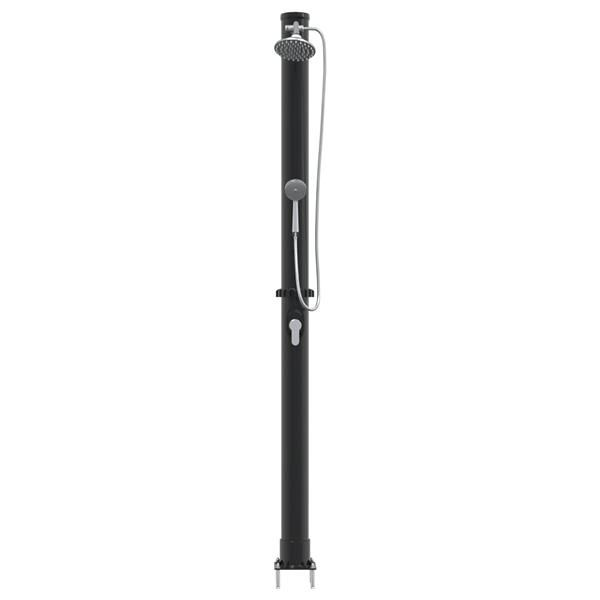 Grote foto vidaxl buitenzonne douche zwart 217 cm pvc en aluminium tuin en terras zwembaden toebehoren