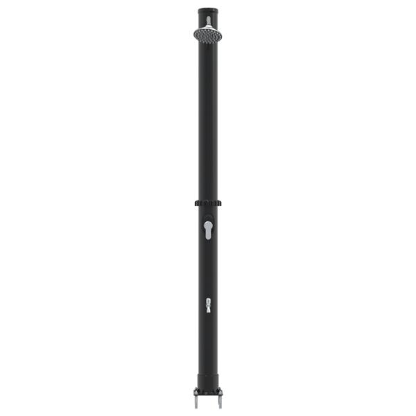 Grote foto vidaxl buitenzonne douche zwart 217 cm pvc en aluminium tuin en terras zwembaden toebehoren