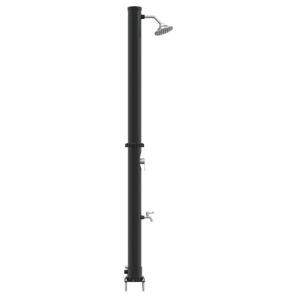 Grote foto vidaxl buitenzonne douche zwart 217 cm pvc en aluminium tuin en terras zwembaden toebehoren