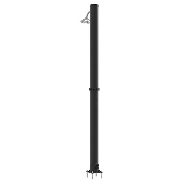Grote foto vidaxl buitenzonne douche zwart 217 cm pvc en aluminium tuin en terras zwembaden toebehoren