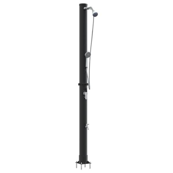 Grote foto vidaxl buitenzonne douche zwart 217 cm pvc en aluminium tuin en terras zwembaden toebehoren