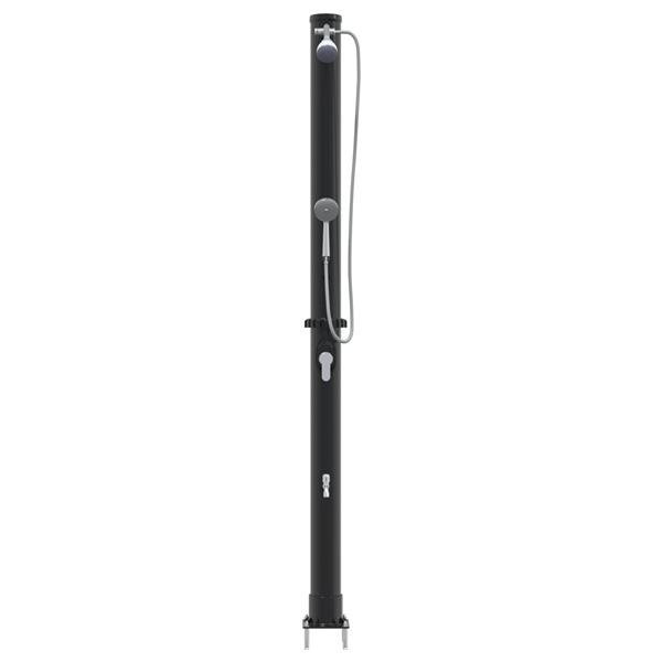 Grote foto vidaxl buitenzonne douche zwart 217 cm pvc en aluminium tuin en terras zwembaden toebehoren