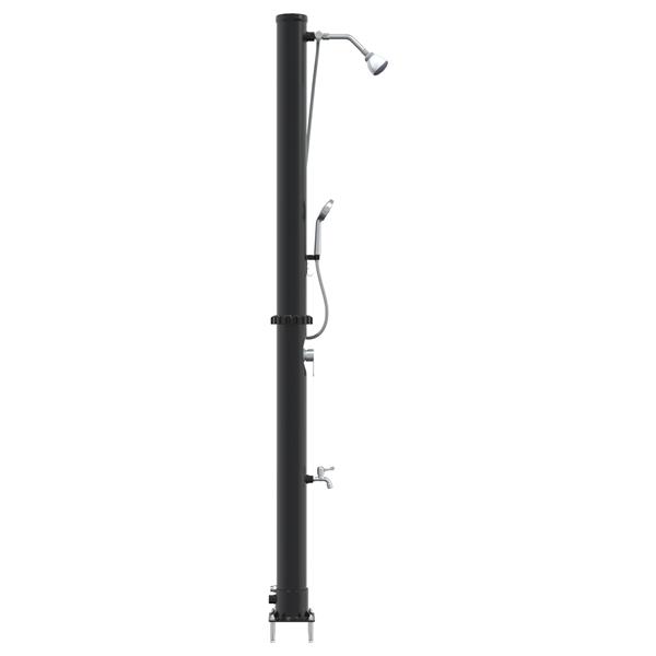 Grote foto vidaxl buitenzonne douche zwart 217 cm pvc en aluminium tuin en terras zwembaden toebehoren