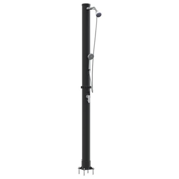 Grote foto vidaxl buitenzonne douche zwart 217 cm pvc en aluminium tuin en terras zwembaden toebehoren