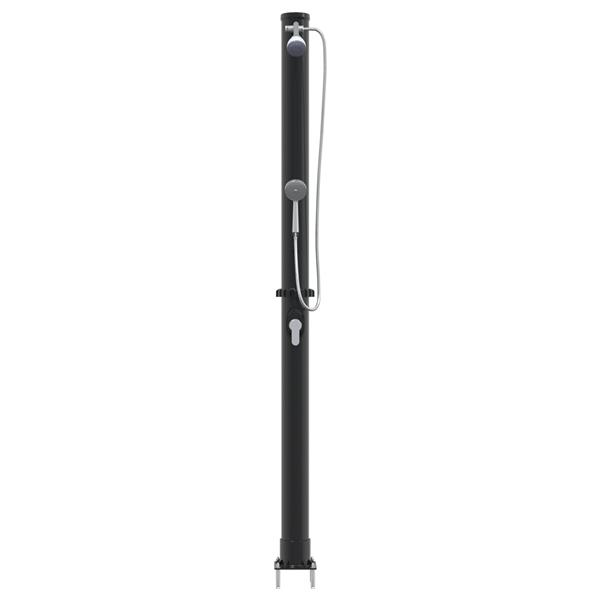Grote foto vidaxl buitenzonne douche zwart 217 cm pvc en aluminium tuin en terras zwembaden toebehoren