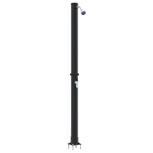 Grote foto vidaxl buitenzonne douche zwart 217 cm pvc en aluminium tuin en terras zwembaden toebehoren