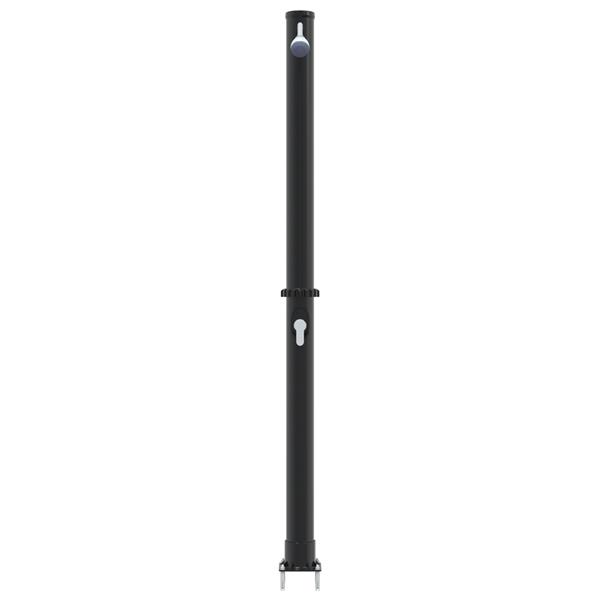 Grote foto vidaxl buitenzonne douche zwart 217 cm pvc en aluminium tuin en terras zwembaden toebehoren