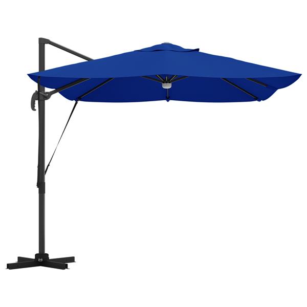 Grote foto vidaxl cantilever roma parasol blauw en zwart 352 x 251 x 265 cm tuin en terras overige tuin en terras