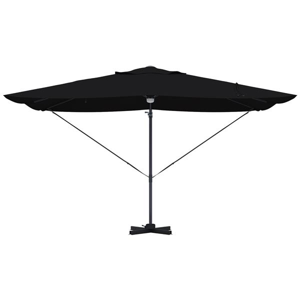 Grote foto vidaxl cantilever roma parasol zwart en zwart 352 x 251 x 265 cm tuin en terras overige tuin en terras