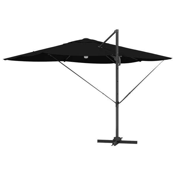 Grote foto vidaxl cantilever roma parasol zwart en zwart 352 x 251 x 265 cm tuin en terras overige tuin en terras