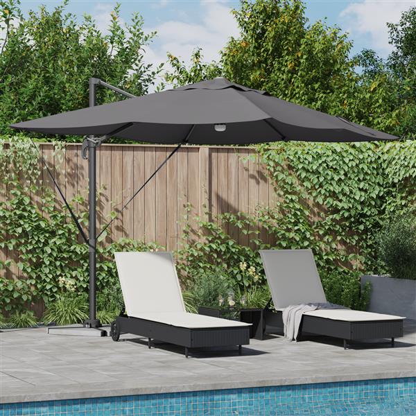 Grote foto vidaxl cantilever roma parasol antraciet en zwart 352 x 251 x 265 cm tuin en terras overige tuin en terras