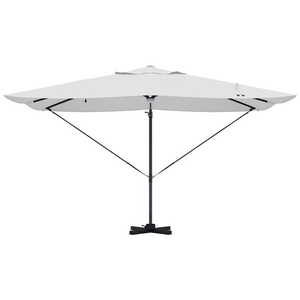 Grote foto vidaxl cantilever roma parasol beige en zwart 352 x 251 x 265 cm tuin en terras overige tuin en terras