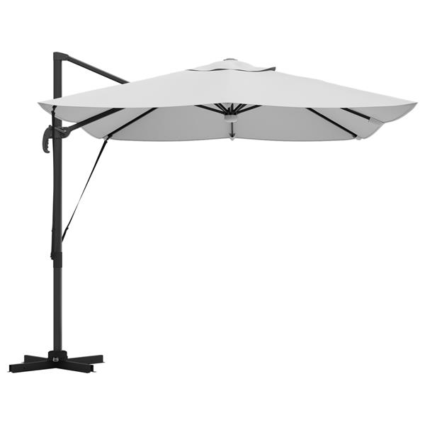 Grote foto vidaxl cantilever roma parasol beige en zwart 352 x 251 x 265 cm tuin en terras overige tuin en terras