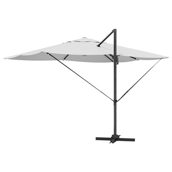 Grote foto vidaxl cantilever roma parasol beige en zwart 352 x 251 x 265 cm tuin en terras overige tuin en terras