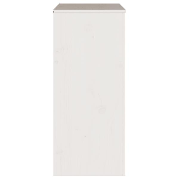 Grote foto vidaxl ladekast drammen wit 76 5 x 40 x 91 cm massief grenenhout kinderen en baby complete kinderkamers