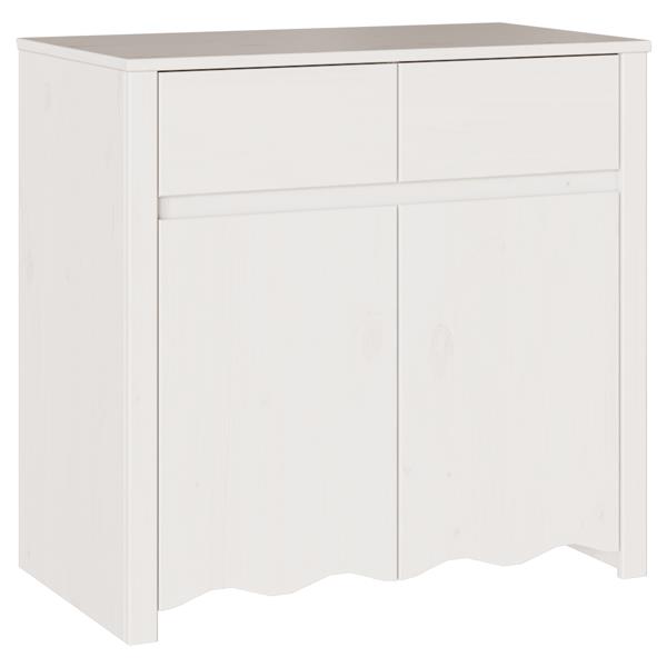 Grote foto vidaxl dressoir drammen wit 79 x 43 x 75.5 cm massief grenenhout huis en inrichting overige