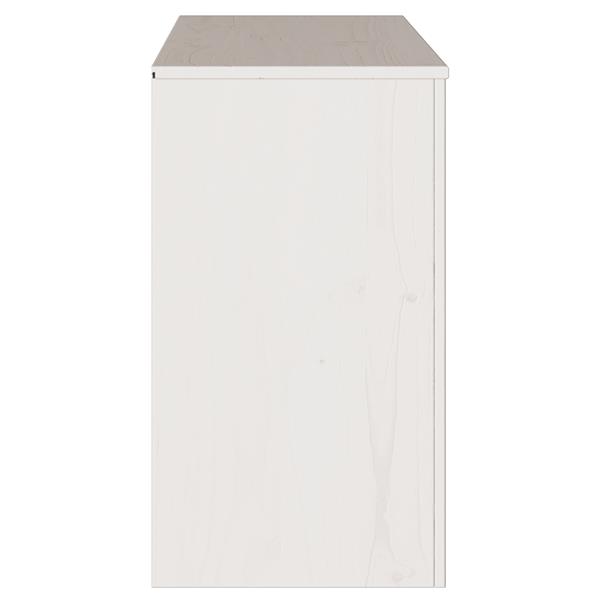 Grote foto vidaxl dressoir drammen wit 114 x 43 x 75.5 cm massief grenenhout huis en inrichting overige