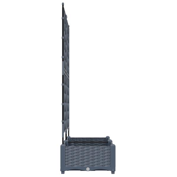 Grote foto vidaxl tuindruppel met trellis 2 pcs lichtgrijs 80 x 40 x 125 5 cm pp tuin en terras overige tuin en terras