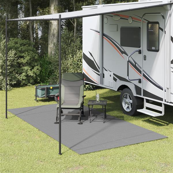 Grote foto vidaxl tenttapijt antraciet 250 x 250 cm polyester caravans en kamperen tenten