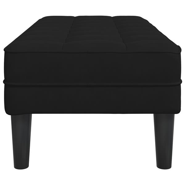 Grote foto vidaxl bank zwart 113 x 57 x 39 cm fluweel huis en inrichting overige huis en inrichting
