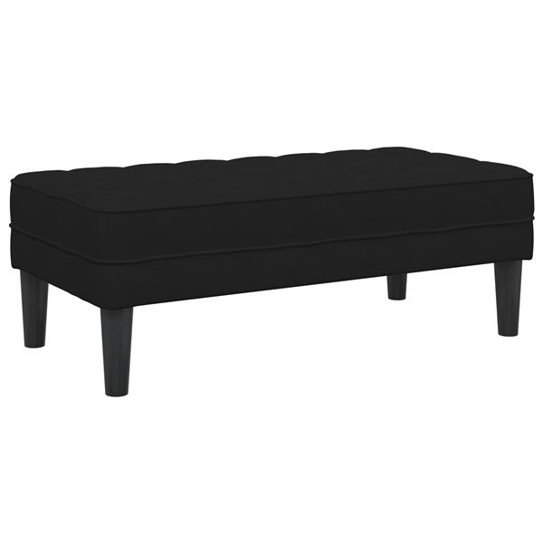 Grote foto vidaxl bank zwart 113 x 57 x 39 cm fluweel huis en inrichting overige huis en inrichting