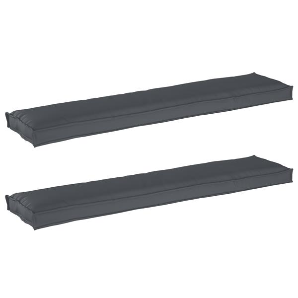 Grote foto vidaxl pallet kussen set 2 pcs antraciet 180 x 40 x 8 cm oxford stof huis en inrichting woningdecoratie