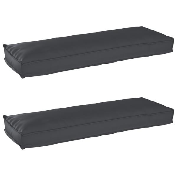 Grote foto vidaxl pallet kussen set 2 pcs zwart 120 x 40 x 8 cm oxford stof huis en inrichting woningdecoratie