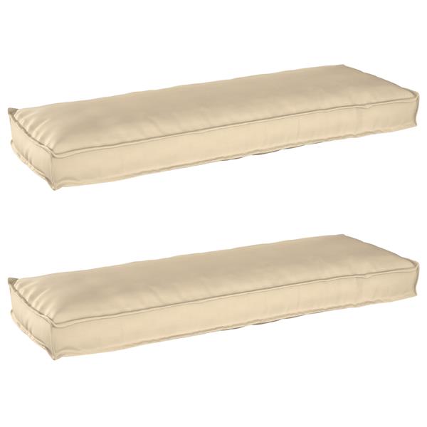 Grote foto vidaxl pallet kussen set 2 pcs beige 120 x 40 x 8 cm oxford stof huis en inrichting woningdecoratie