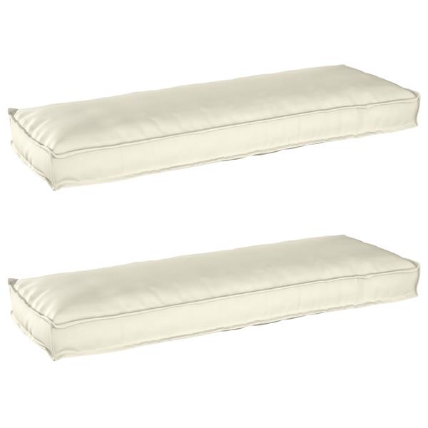 Grote foto vidaxl pallet kussen set 2 pcs cr me 120 x 40 x 8 cm oxford stof huis en inrichting woningdecoratie