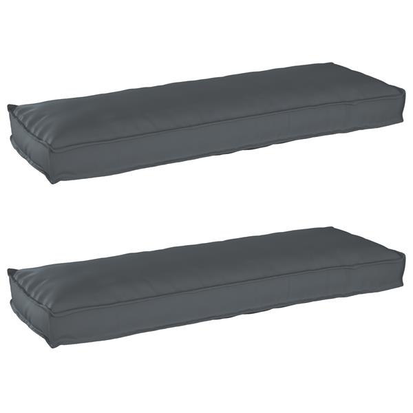 Grote foto vidaxl pallet kussen set 2 pcs antraciet 120 x 40 x 8 cm oxford stof huis en inrichting woningdecoratie