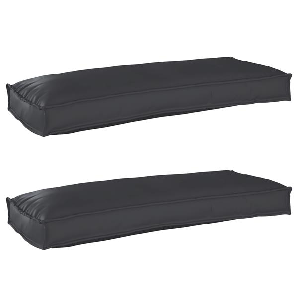 Grote foto vidaxl pallet kussen set 2 pcs zwart 100 x 40 x 8 cm oxford stof huis en inrichting woningdecoratie