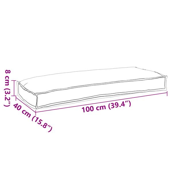 Grote foto vidaxl pallet kussen set 2 pcs zwart 100 x 40 x 8 cm oxford stof huis en inrichting woningdecoratie