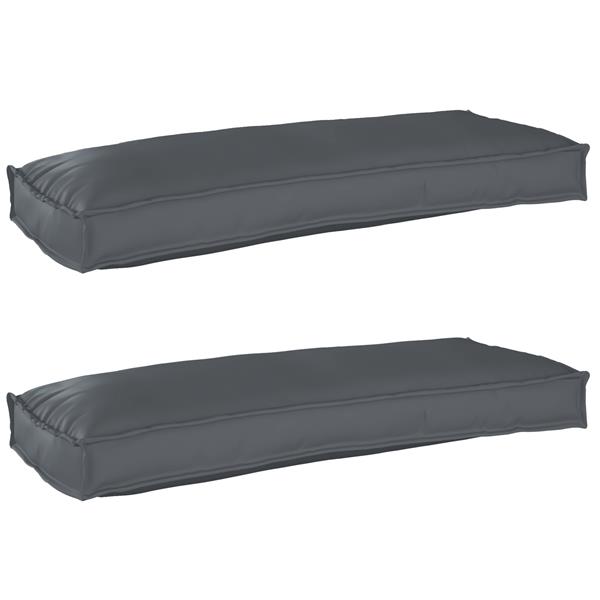 Grote foto vidaxl pallet kussen set 2 pcs antraciet 100 x 40 x 8 cm oxford stof huis en inrichting woningdecoratie