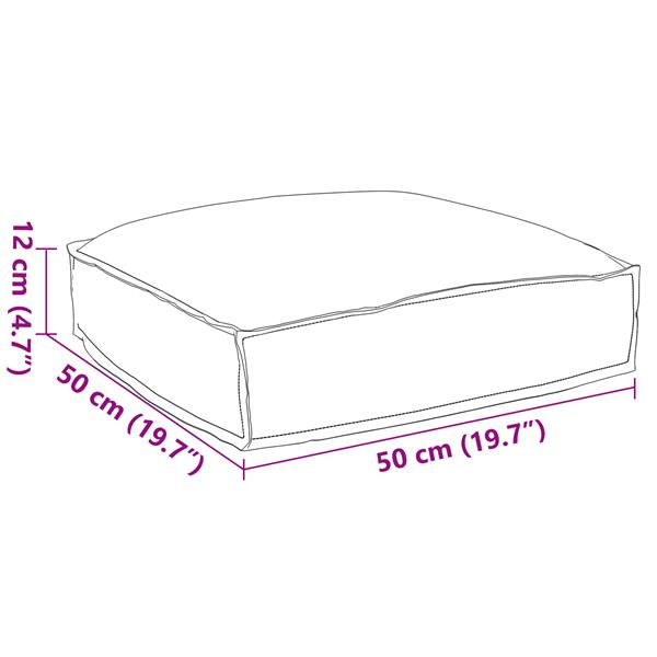 Grote foto vidaxl palletkussen voor zitting cr me 50 x 50 x 12 cm oxford stof huis en inrichting woningdecoratie