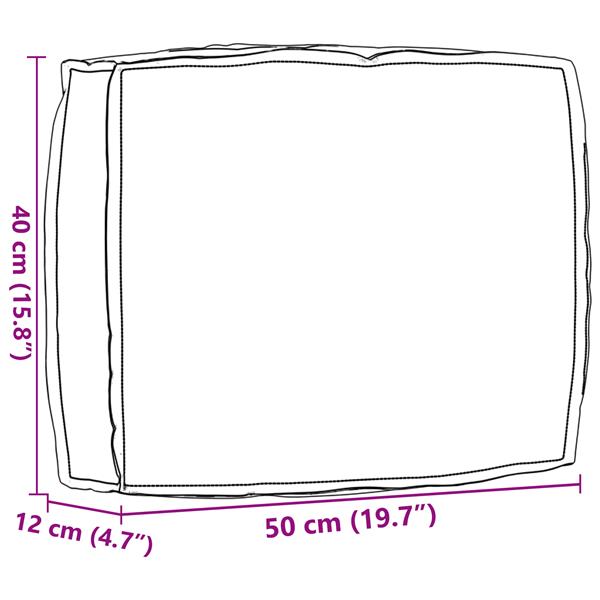 Grote foto vidaxl palletkussen voor rugleuning antraciet 50 x 40 x 12 cm huis en inrichting woningdecoratie