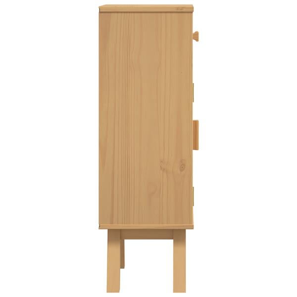 Grote foto vidaxl badkamer kast olden bruin 35 x 30 x 90 cm massief grenenhout huis en inrichting complete badkamers