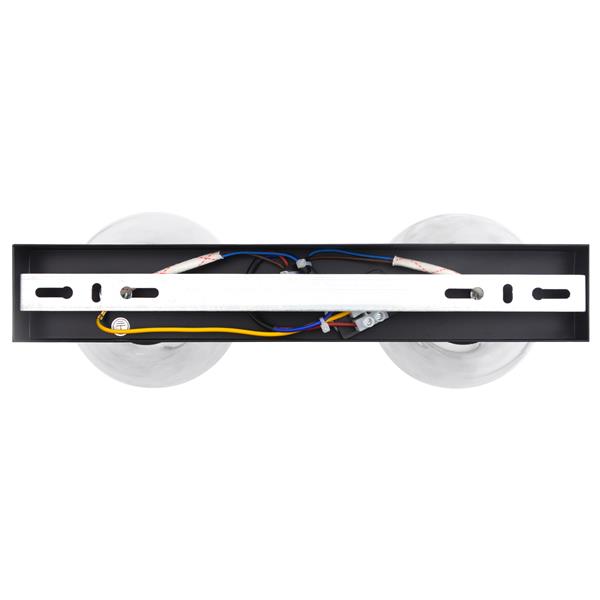 Grote foto vidaxl plafondspot zwart 33 x 13 x 26 cm glas en metaal huis en inrichting overige