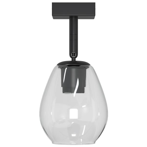 Grote foto vidaxl plafondspot zwart 13 x 13 x 26 cm glas en metaal huis en inrichting overige