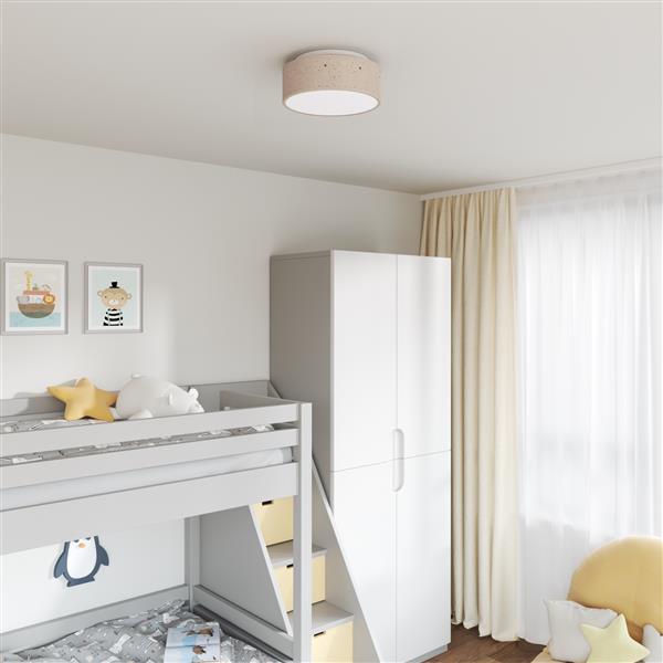Grote foto vidaxl plafonni re taupe 30 x 13.5 cm stof huis en inrichting overige