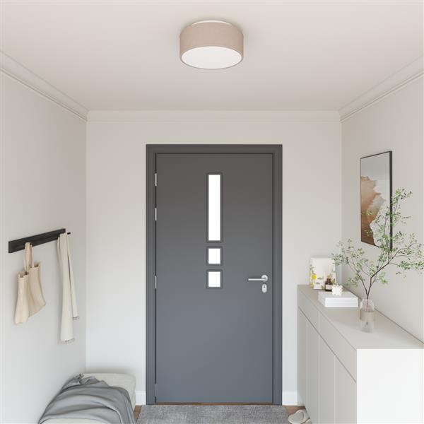 Grote foto vidaxl plafonni re taupe 30 x 13.5 cm stof huis en inrichting overige