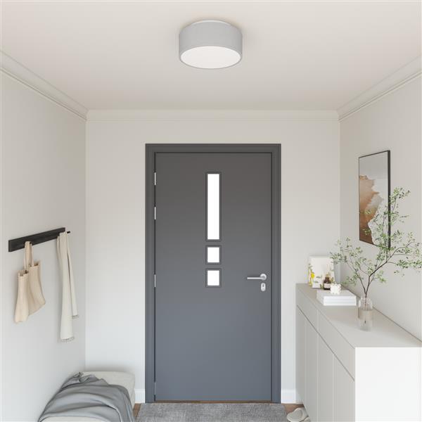 Grote foto vidaxl plafonni re grijs 30 x 13.5 cm stof huis en inrichting overige