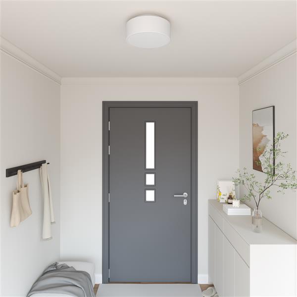 Grote foto vidaxl plafonni re wit 30 x 13.5 cm stof huis en inrichting overige