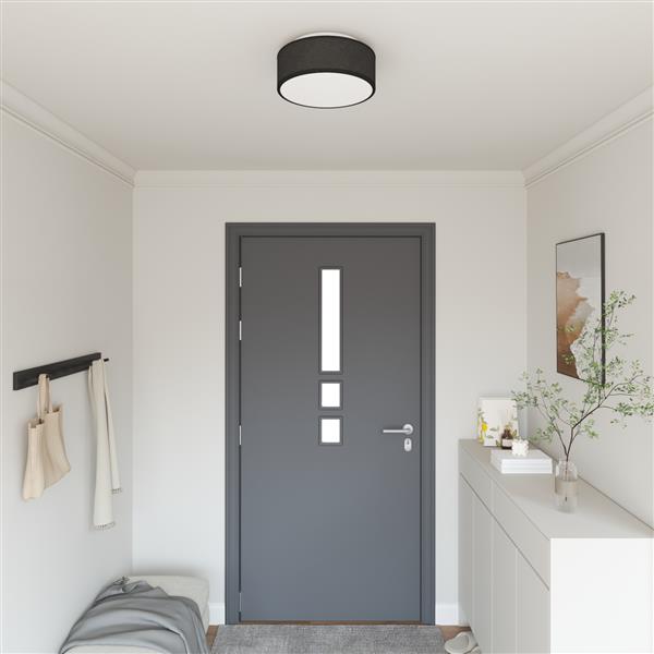 Grote foto vidaxl plafonni re zwart 30 x 13.5 cm stof huis en inrichting overige