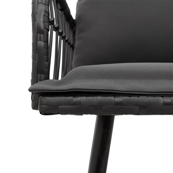 Grote foto vidaxl tuinbank met kussen grijs 114 x 64 x 78cm metaal tuin en terras tuinmeubelen