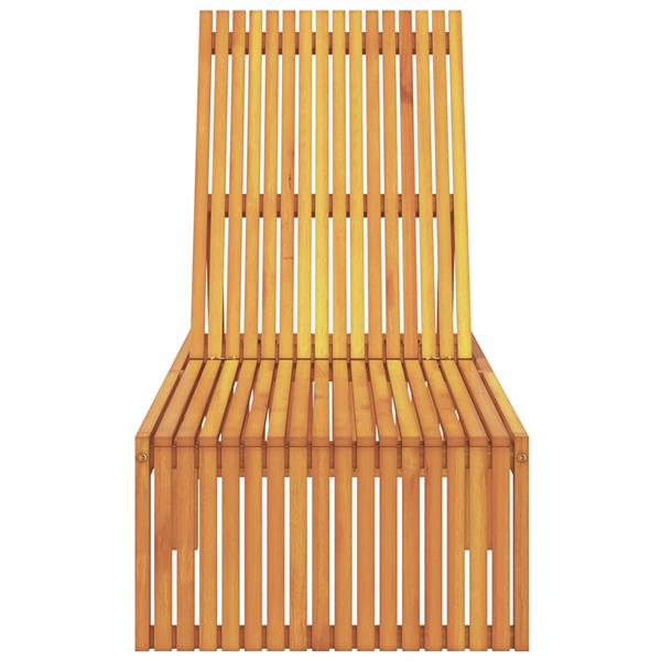 Grote foto vidaxl ligstoel 1 persoon bruin 200 x 55 x 94cm massief acaciahout tuin en terras tuinmeubelen