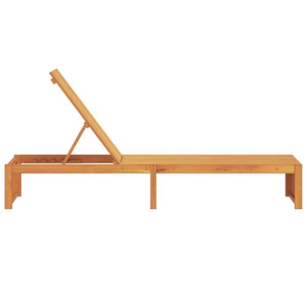 Grote foto vidaxl ligstoel 1 persoon bruin 200 x 55 x 94cm massief acaciahout tuin en terras tuinmeubelen