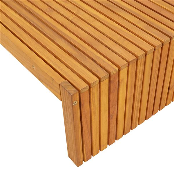 Grote foto vidaxl ligstoel 1 persoon bruin 200 x 55 x 94cm massief acaciahout tuin en terras tuinmeubelen