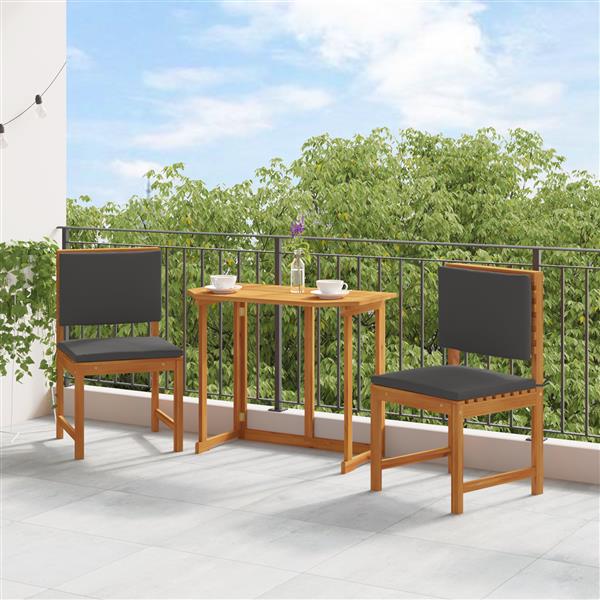 Grote foto vidaxl tuinstoel 2 pcs bruin 50 x 50 x 91cm massief acaciahout tuin en terras tuinmeubelen
